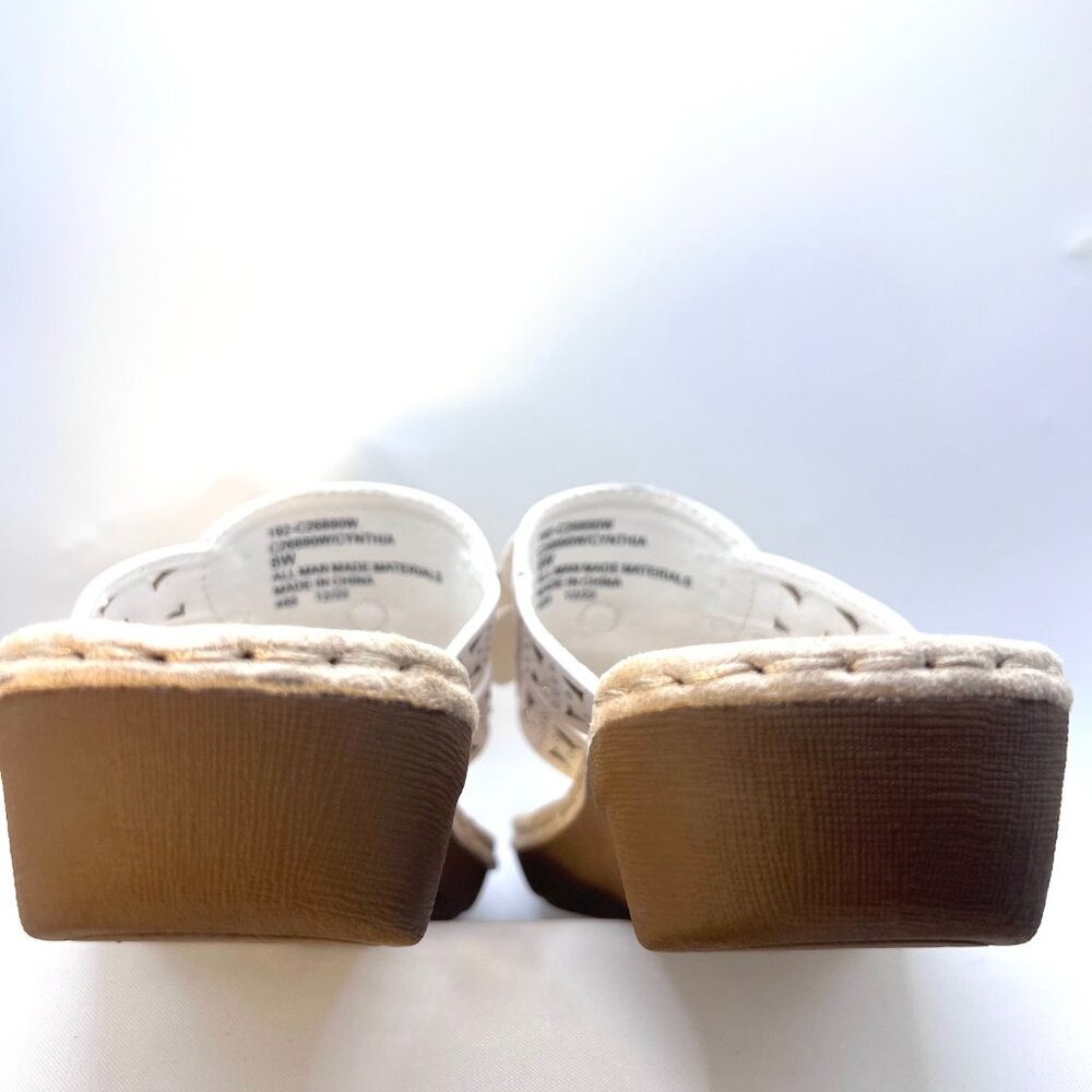 Cliffs by White Mountain Cynthia-White Rhinestones. 8W-Thong 1 1/2" Heel-Comfy - Picture 15 of 16
